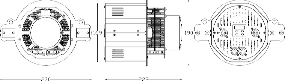 LITES - HPLED AD-W - ADB 800W - module dimensions